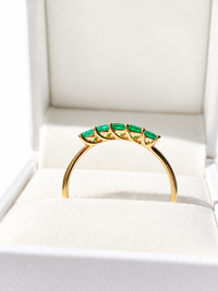 Anillo churumbella de esmeralda en oro 14k