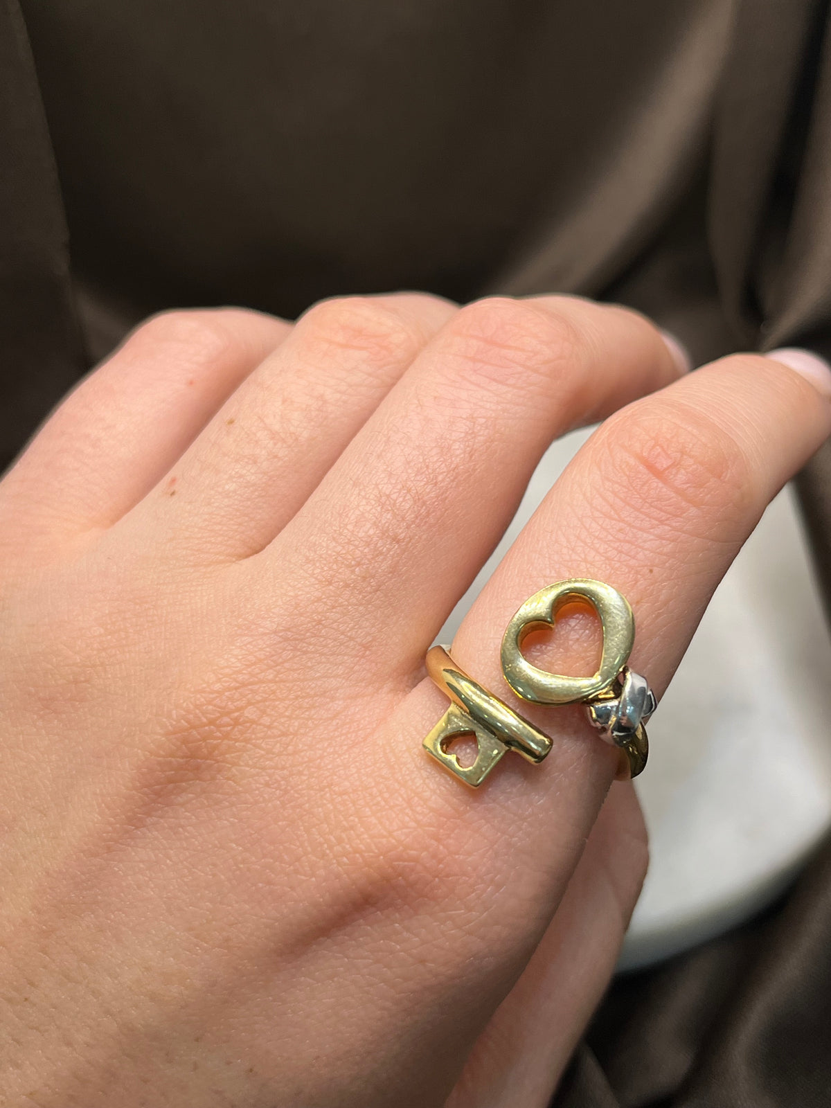 Anillo ajustable oro 14k