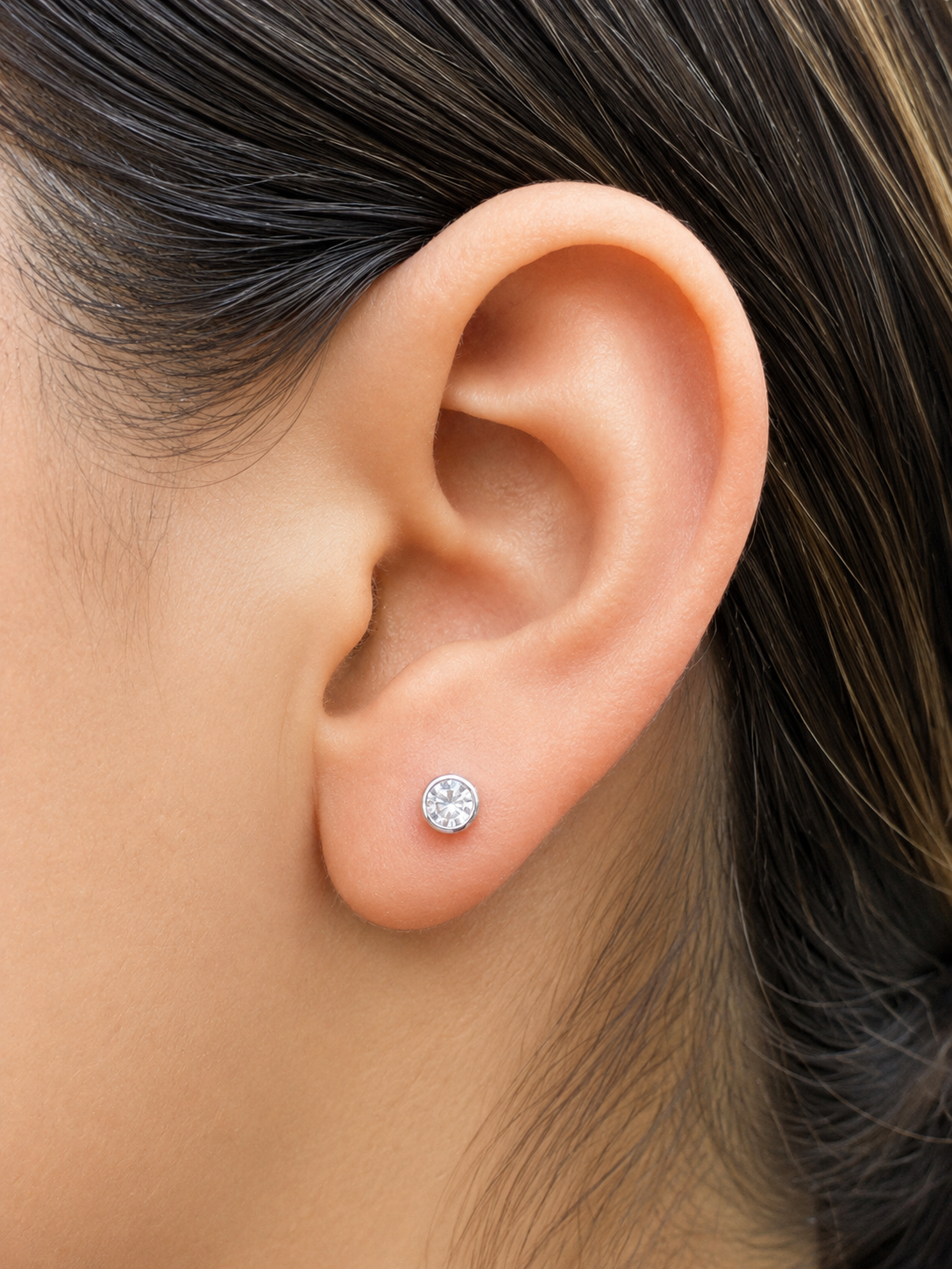 Aretes de Aguamarina en oro blanco 14k