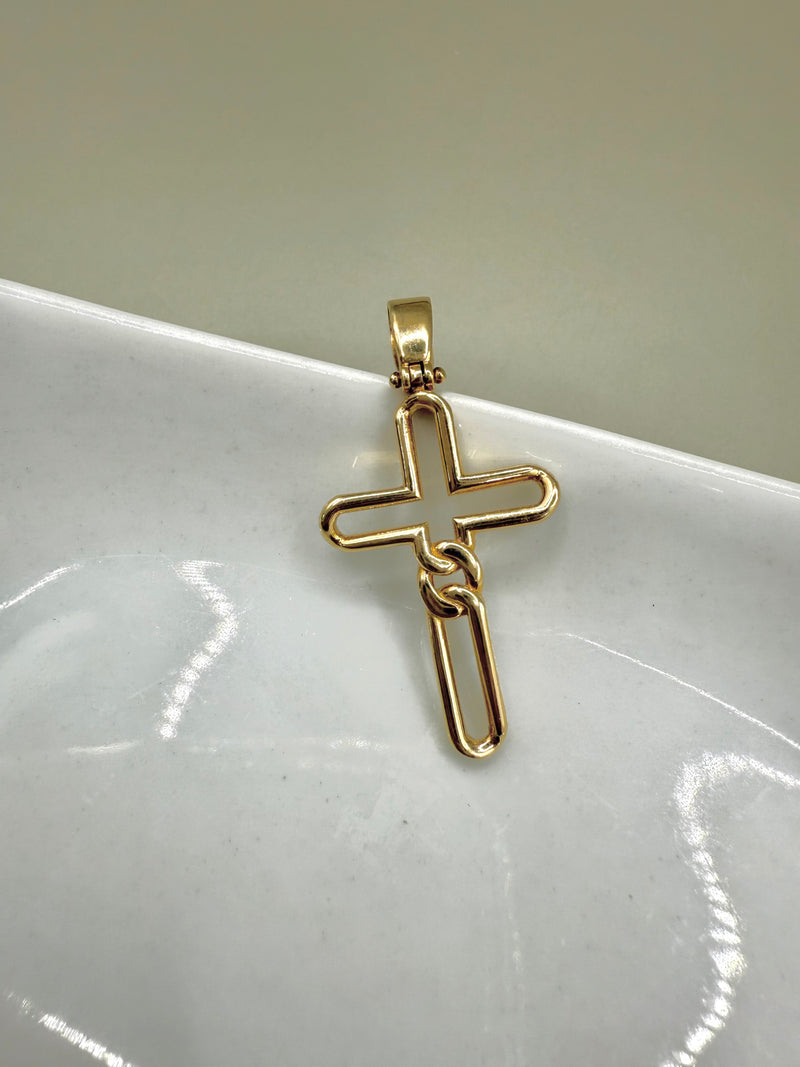 DIJE CRUZ ORO 14k