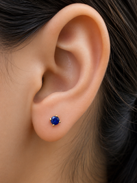 Arete mini zafiro en oro 14k