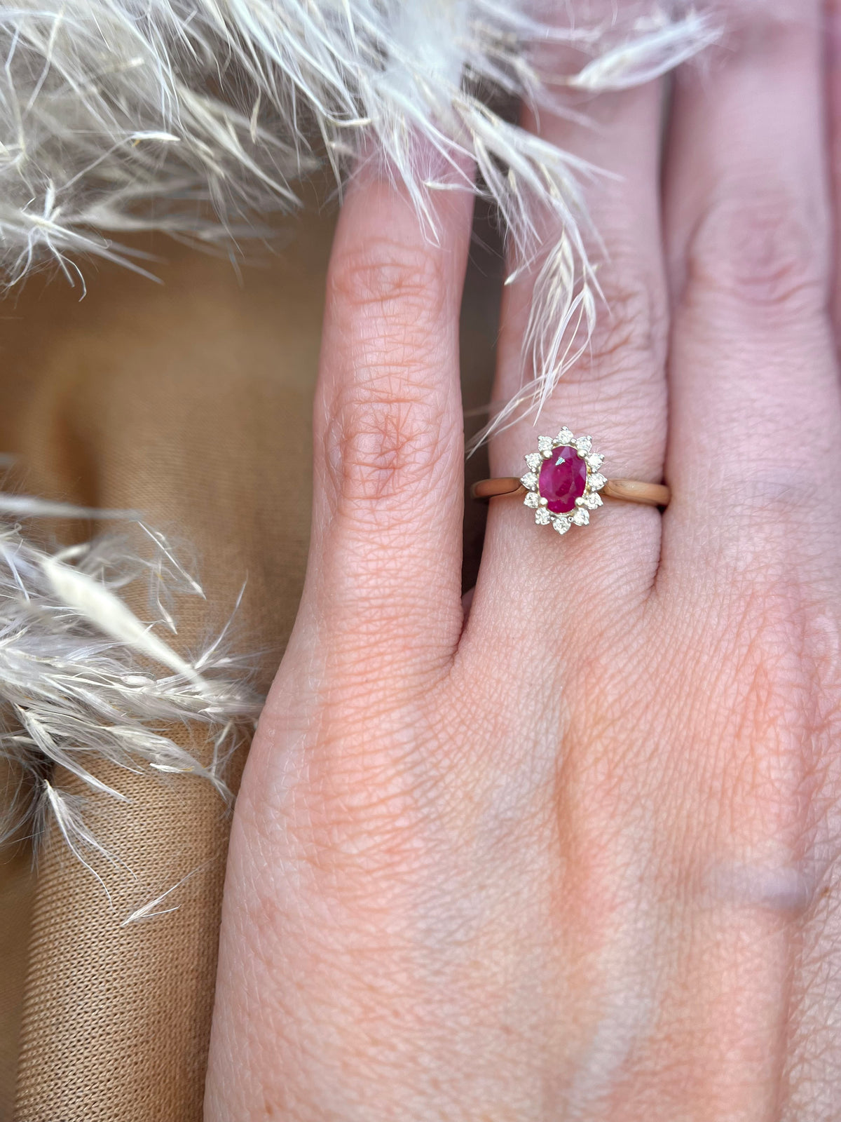 Anillo Rubí oro 14k