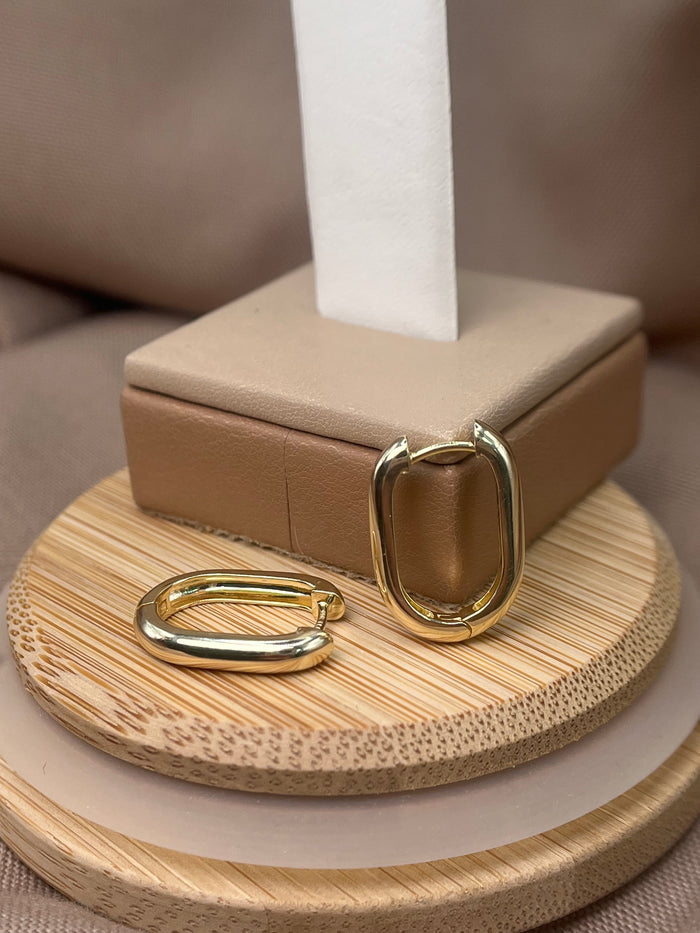 Arracada lisa oro 10k