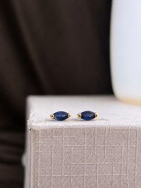 Arete mini zafiro en oro 10k