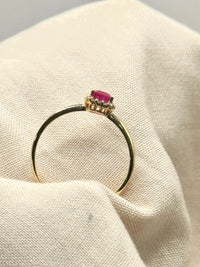 Anillo oro rubí oro 14k