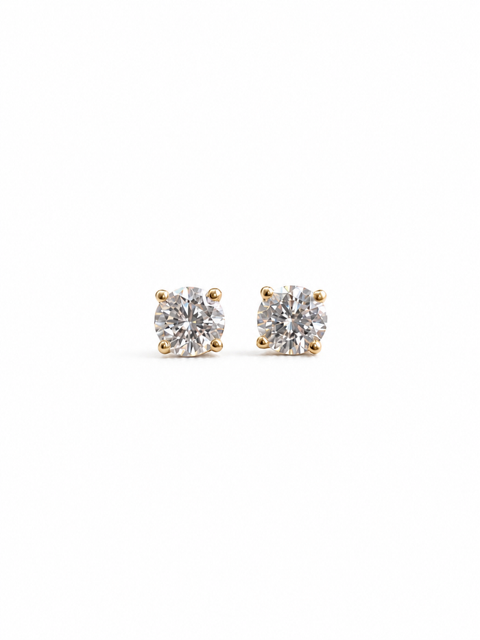 Arates mini diamante natural en oro 14k