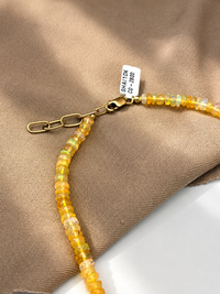 Collar de ópalo con broche y extension oro 10k