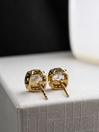 Aretes Diamante de lab. En oro 14k