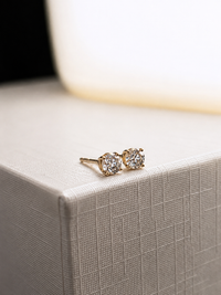 Arates mini diamante natural en oro 14k