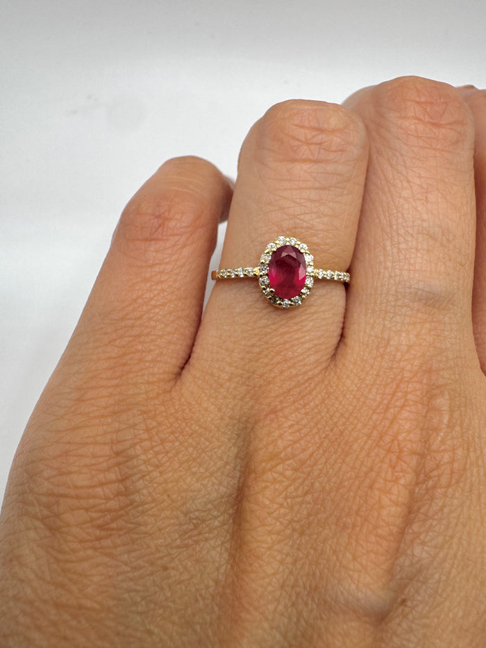 Anillo Rubí oro 14k