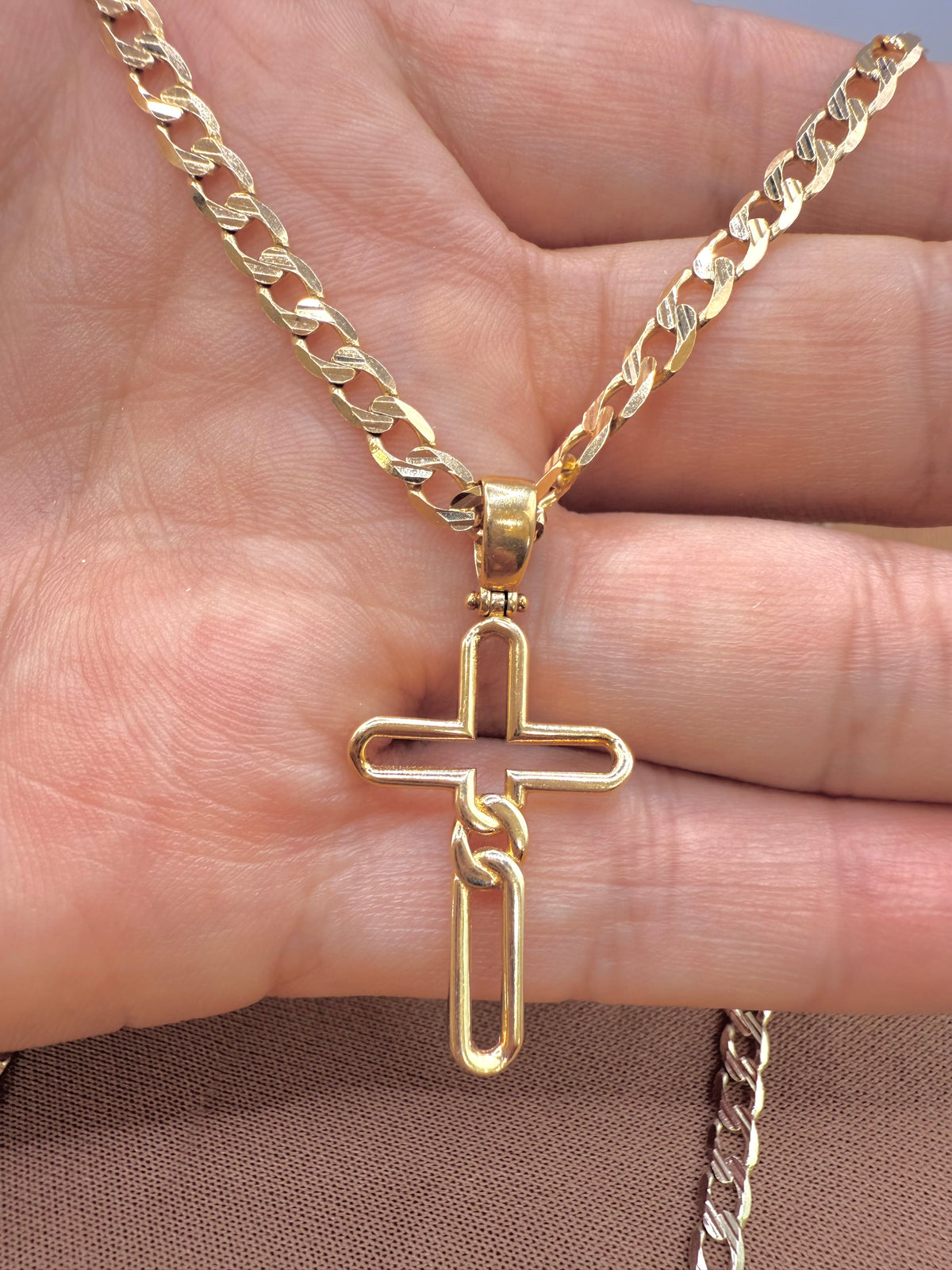 DIJE CRUZ ORO 14k