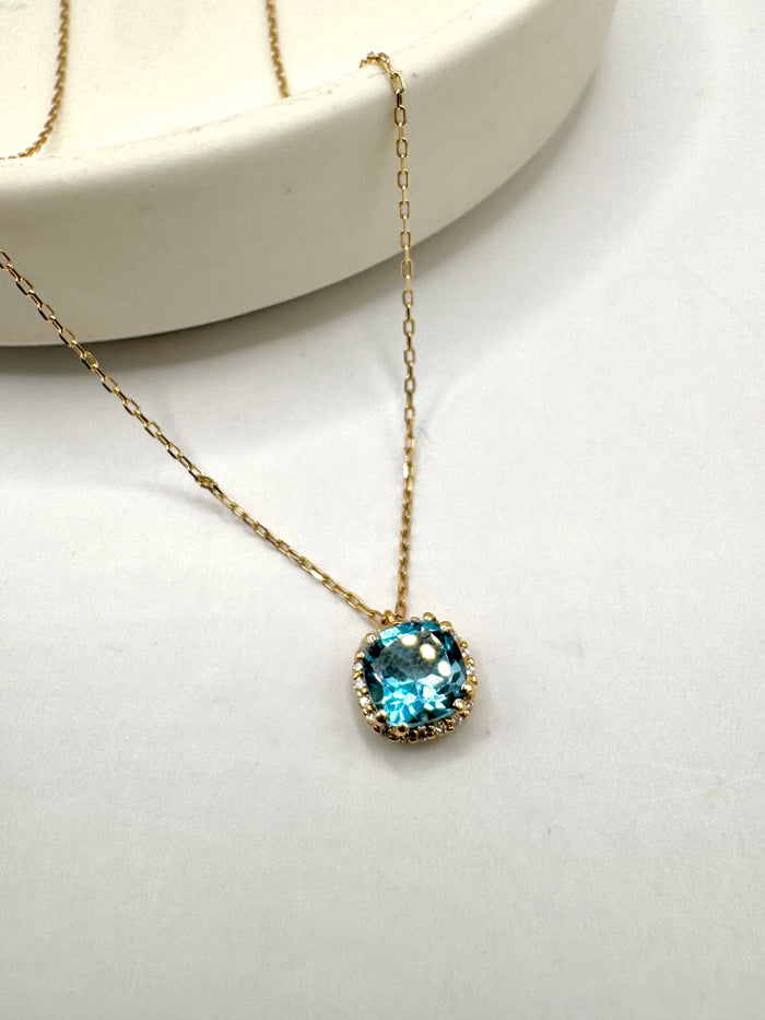 Gargantilla Topacio oro 14k
