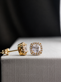 Aretes Diamante de lab. En oro 14k