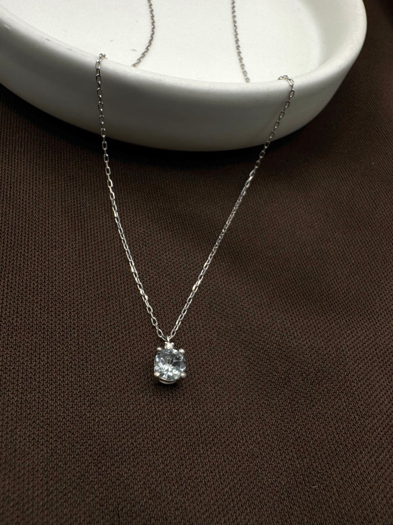 Gargantilla aguamarina 14k