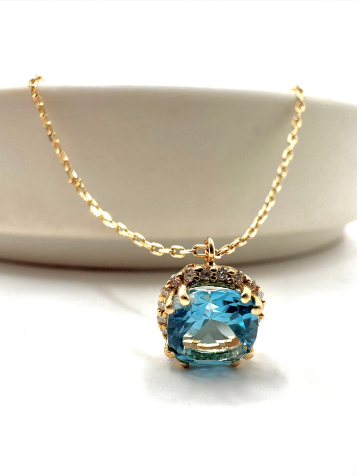 Gargantilla Topacio oro 14k