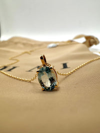 Gargantilla Aguamarina 14k