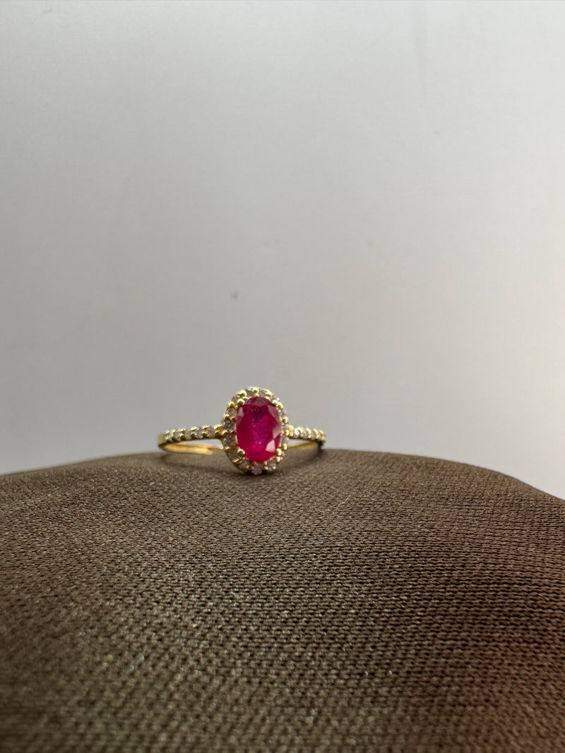 Anillo Rubí oro 14k