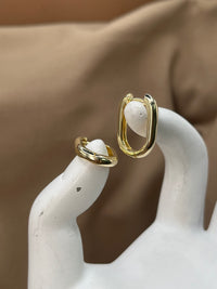 Arracada lisa oro 10k