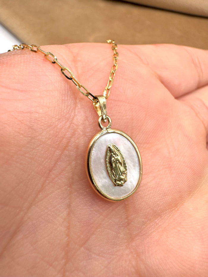 Dije virgen madre pero oro 10k
