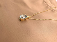 Gargantilla Aguamarina 14k