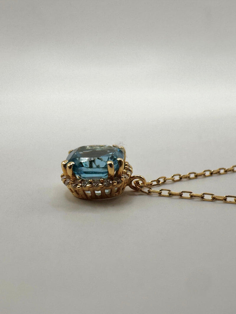 Gargantilla Topacio oro 14k