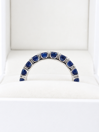 Anilllo churumbella zafiros en oro blanco 14k