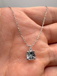 Gargantilla aguamarina 14k