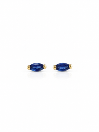 Arete mini zafiro en oro 10k