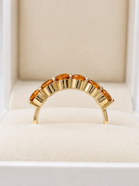Anillo citrino en oro 14k