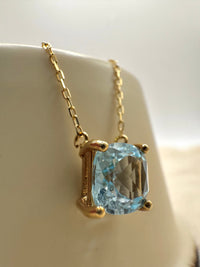 Gargantilla Aguamarina 14K