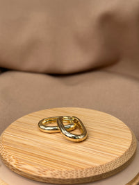 Arracada lisa oro 10k