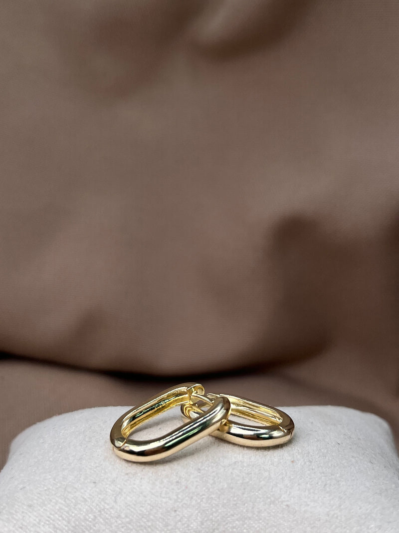 Arracada lisa oro 10k