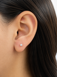 Arates mini diamante natural en oro 14k