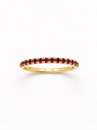 Anillo churumbella de Rubi en oro 14k