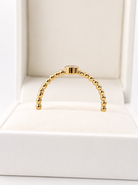 Anillo de rubi en gota oro 14k