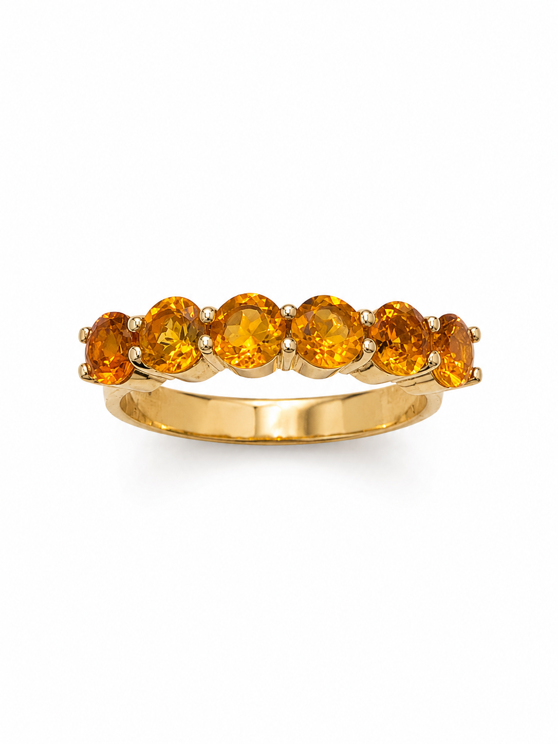 Anillo citrino en oro 14k