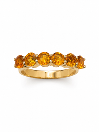 Anillo citrino en oro 14k