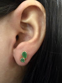 Arete de 2 gotas Esmeralda