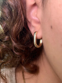 Arracada lisa oro 10k