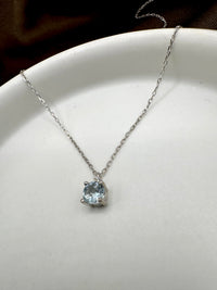 Gargantilla aguamarina 14k