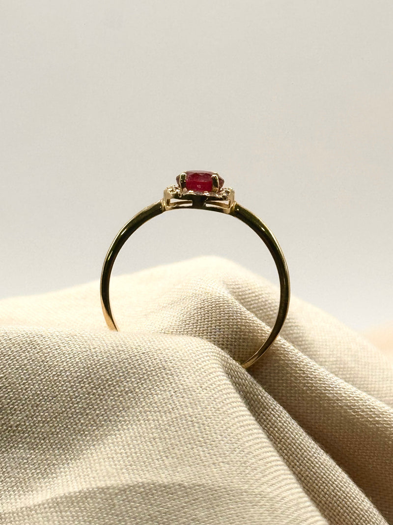 Anillo Rubí oro 14k
