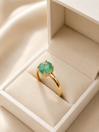 Anillo de esmeralda en oro 14k
