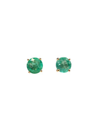 Aretes de esmeralda en oro 14k