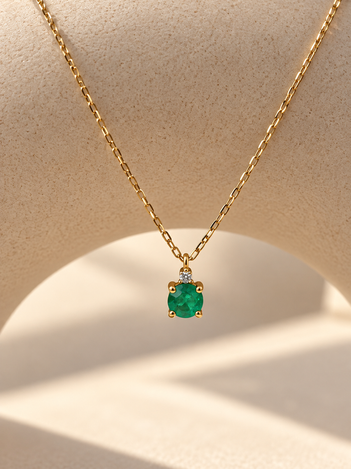 Gargantilla de Esmeralda · Oro 14k