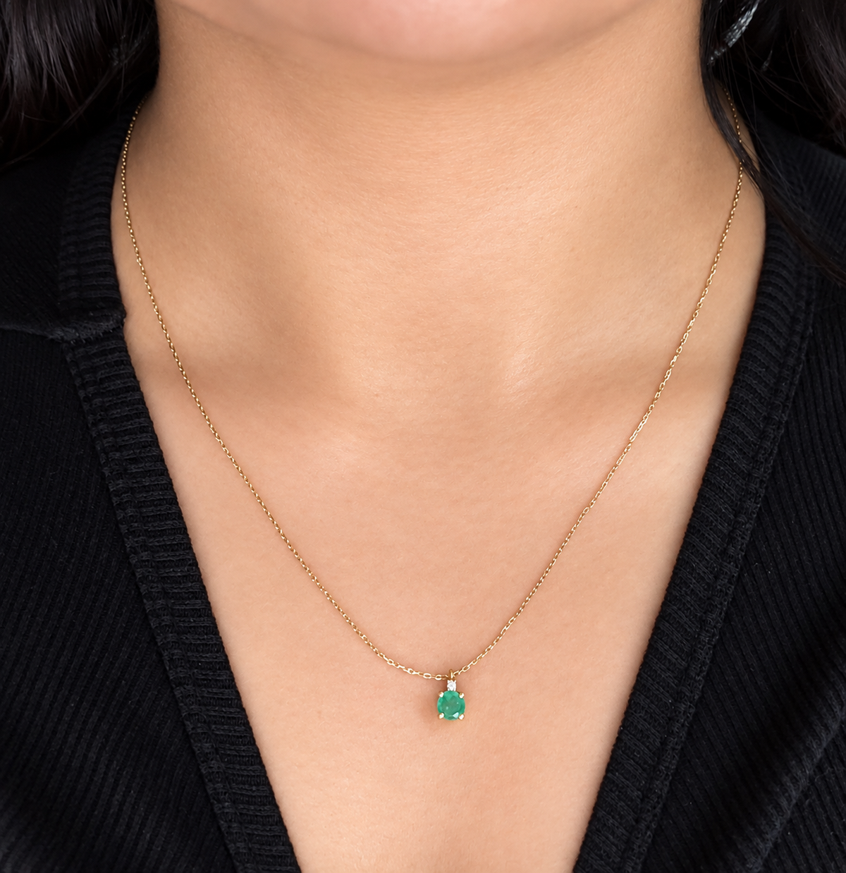 Gargantilla de Esmeralda · Oro 14k