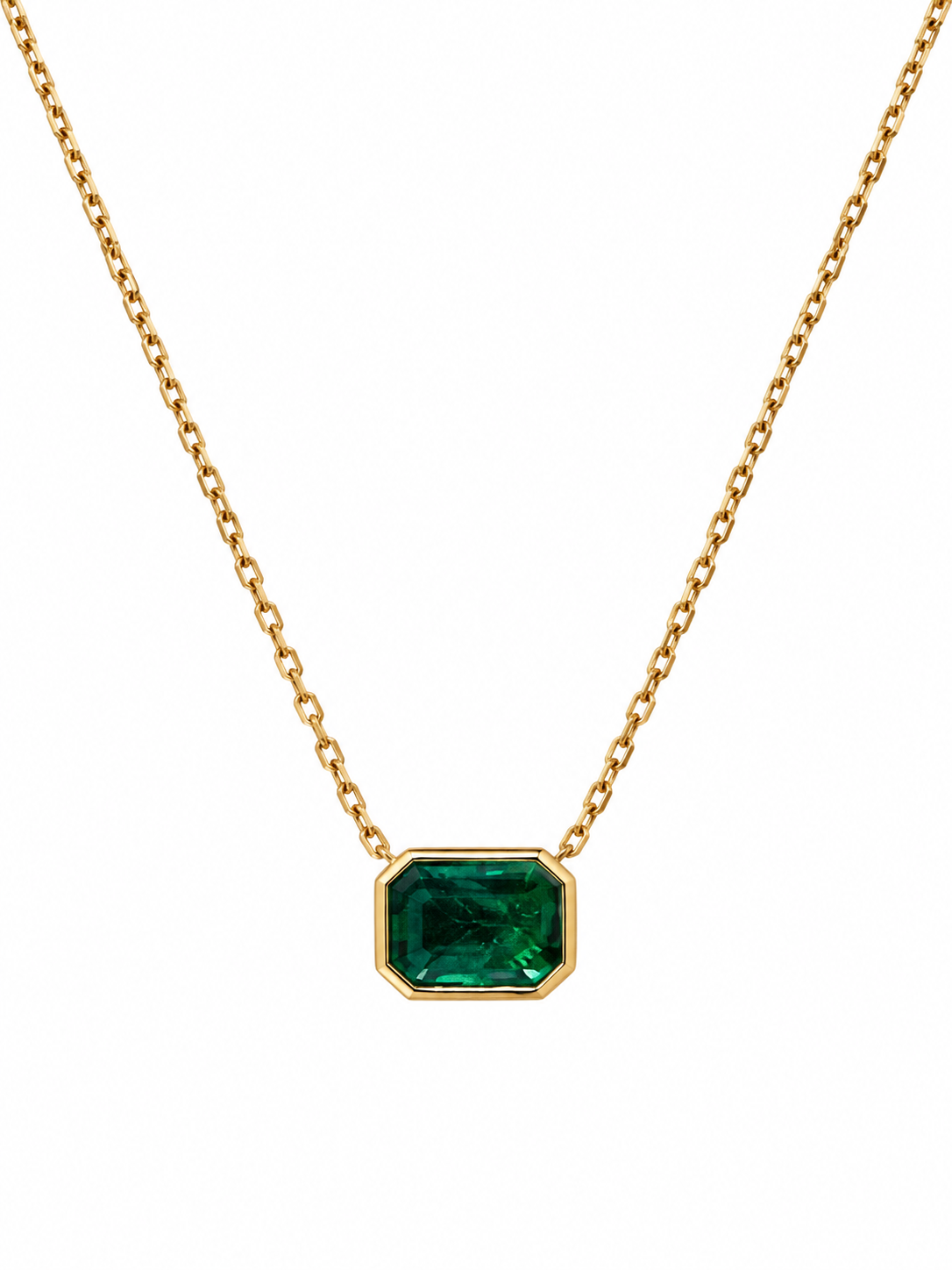 Gargantilla De Esmeralda En Oro 18k