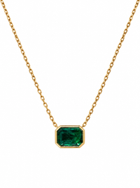Gargantilla De Esmeralda En Oro 18k