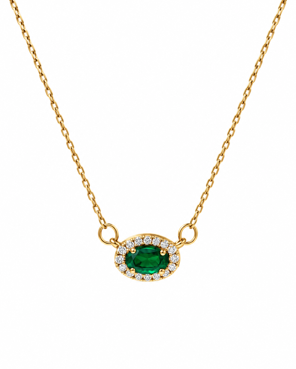 Gargantilla de Esmeralda Oro 14k