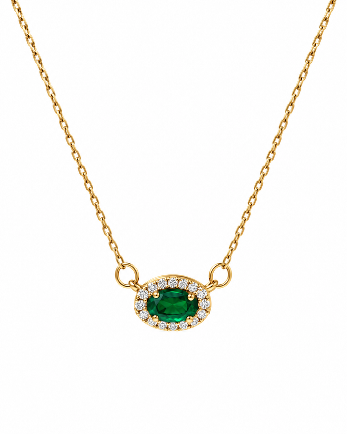 Gargantilla de Esmeralda Oro 14k