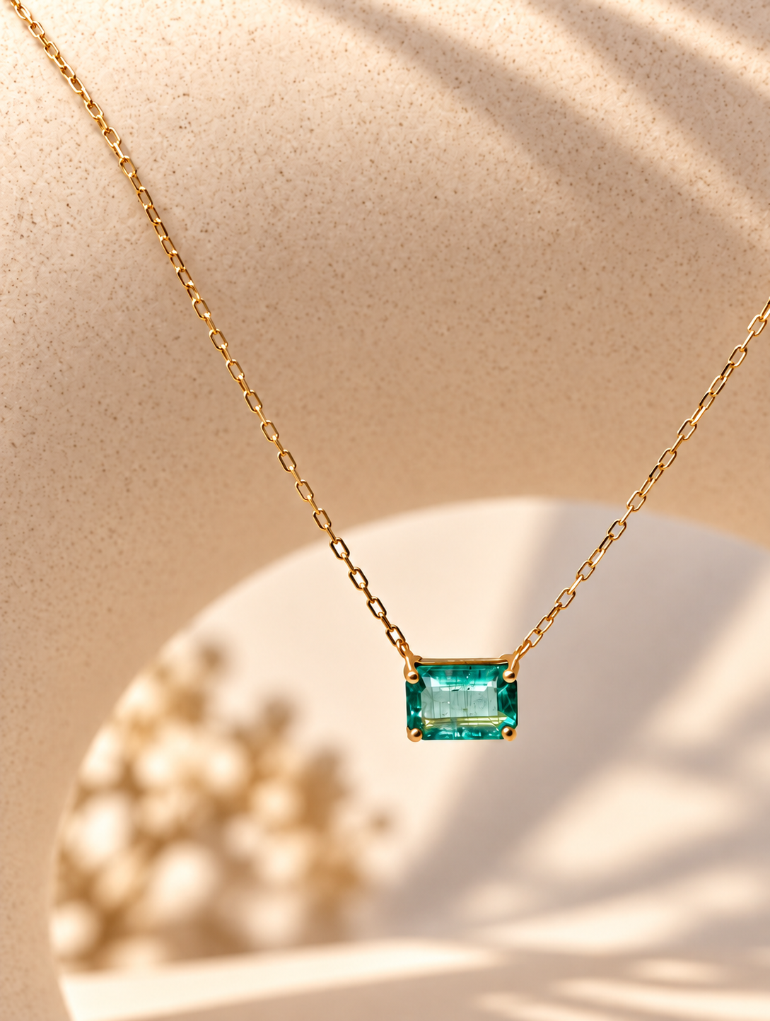Gargantilla de Esmeralda  Oro 14k